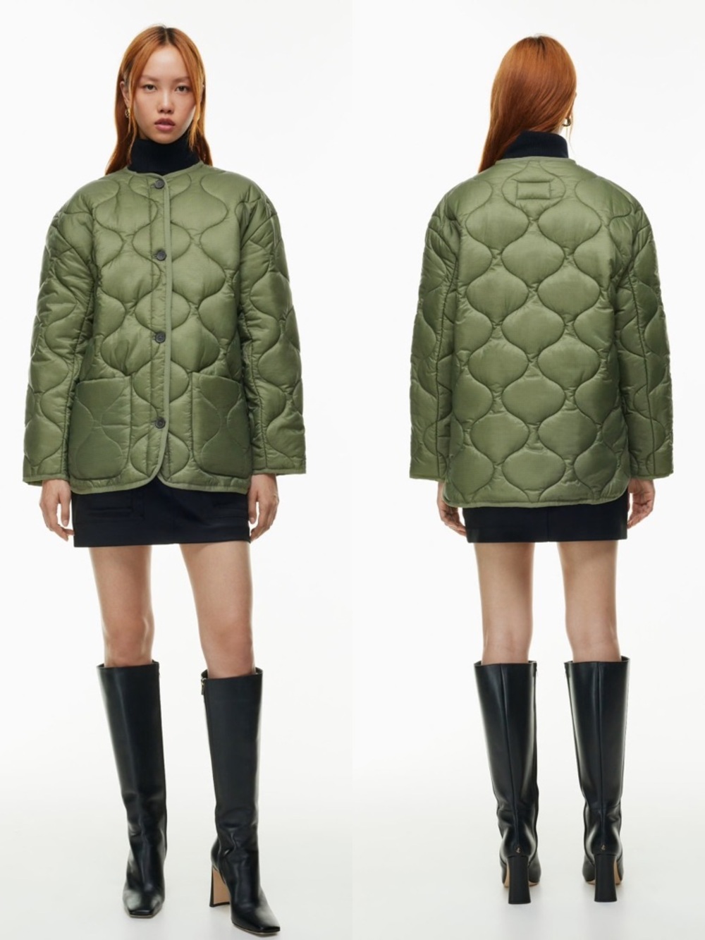 Aritzia Babaton Evergreen quilted jacket